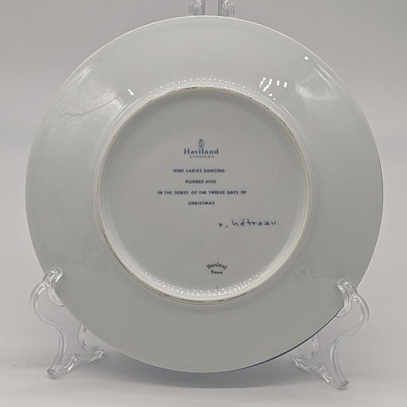 Vintage Two Haviland Limoges Christmas Plates Nine Ladies And Seven Swans 1970's - Picture 3 of 7